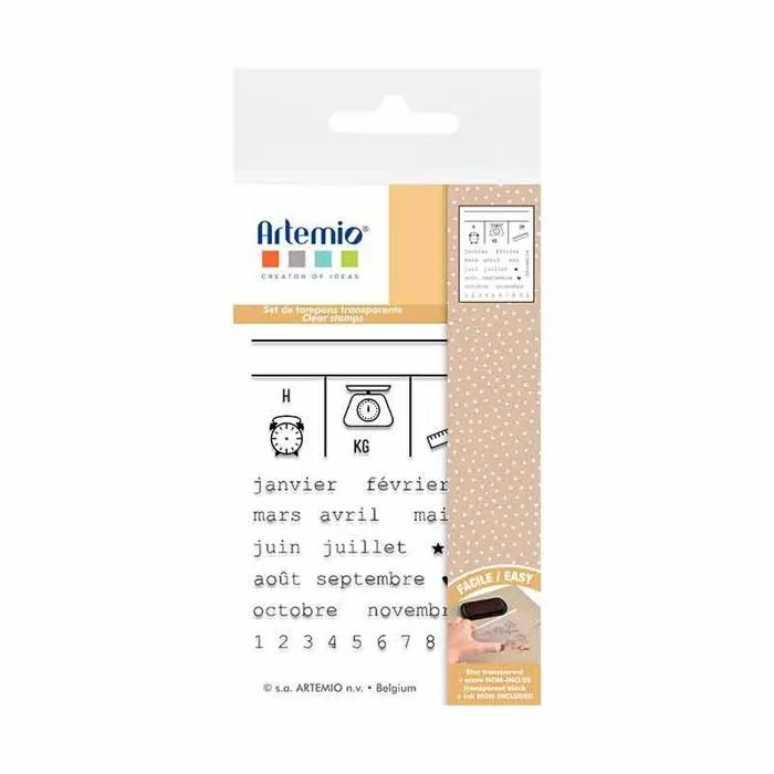 Tampons Clear - Artemio - Naissance - 9x7cm - Transparent - Multicolore - Mixte-0