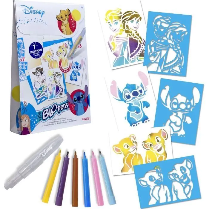 Blopens - LANSAY - Les héros Disney - 7 pochoirs - Dès 5 ans-1