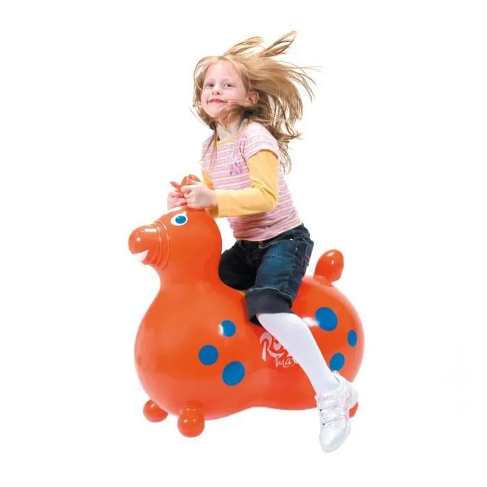 Poney Rody Max en plastique pour enfant de 5 à 8 ans - Saniversum UG - Orange - Développement de l'équilibre-2