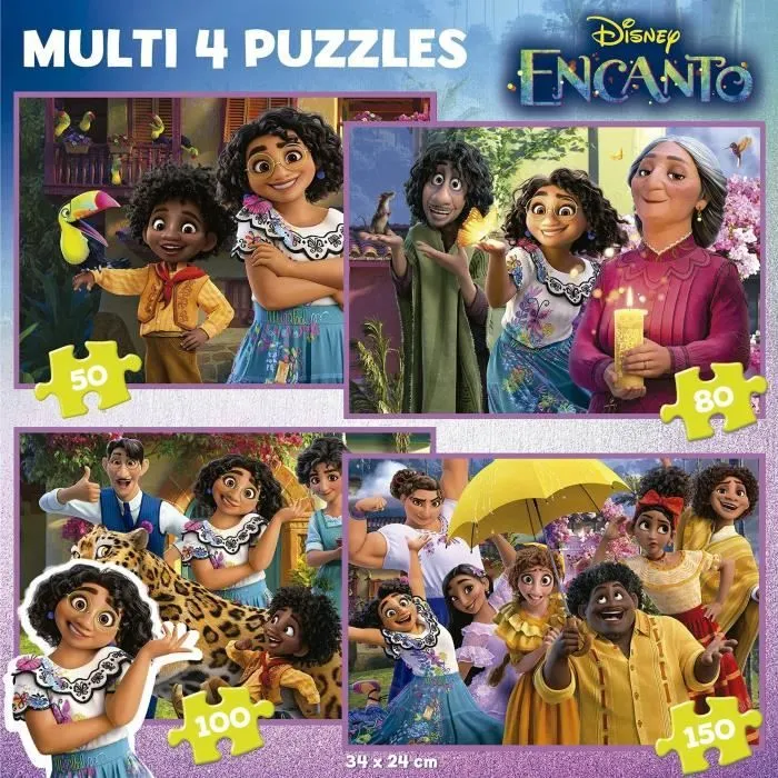 Puzzles progressifs Disney Encanto - 4 niveaux de difficulté - Marque Educa-2