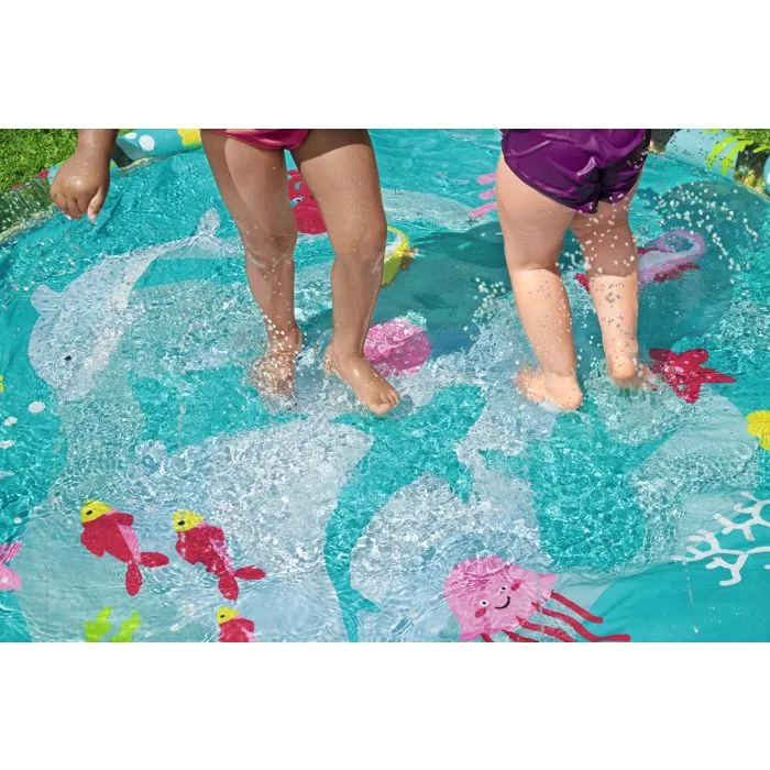 Tapis de jeu d'eau - Bestway - Modèle 52487 - Ø165 cm - Bleu - Pour enfants à partir de 3 ans-5