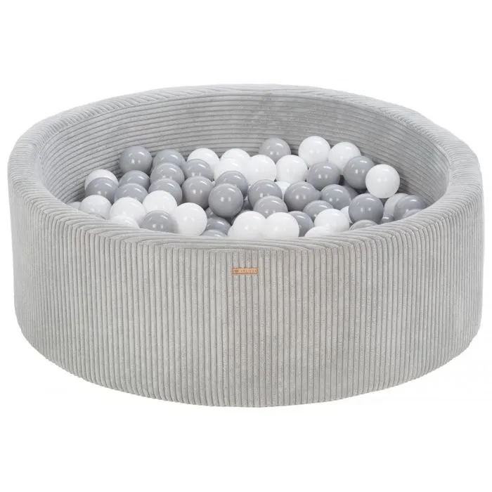 Piscine à balles - VELINDA - 241319-1.9 - Gris - 90 cm - 200 balles-0