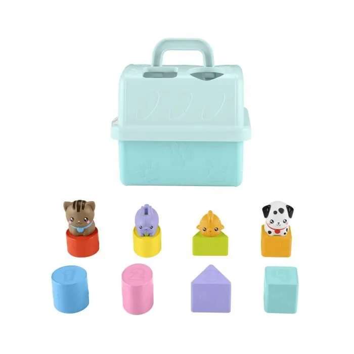 Fisher-Price®-Trieur Caisse de Transport d’Animaux-Trieur 8 blocs HTW93-3