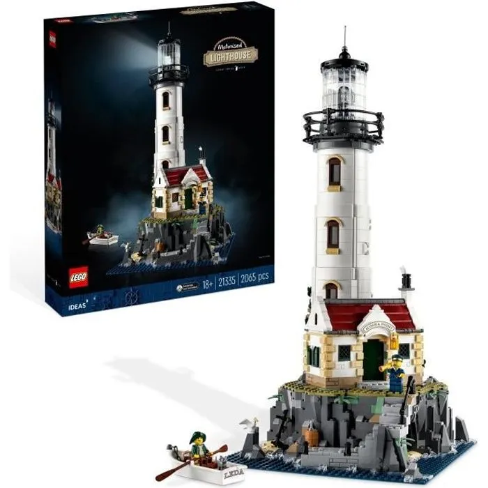 LEGO 21335 Ideas Le Phare Motorisé, Maquette à Construire, Idée Cadeau, Décoration Maison, avec Minifigurines Marin, Activité-0