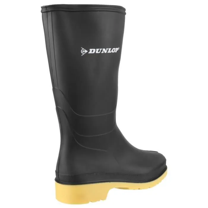 Botte en caoutchouc - DUNLOP - Kids Dulls - Haute - A élastique - Noir-1