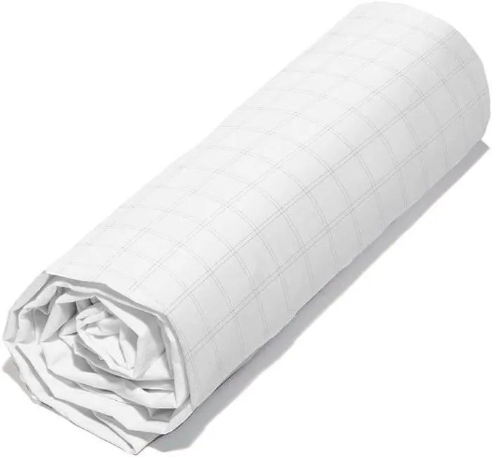 Drap Housse Grand Bonnet Unie Polyester Antistatique 140X190 Cm Blanc-0
