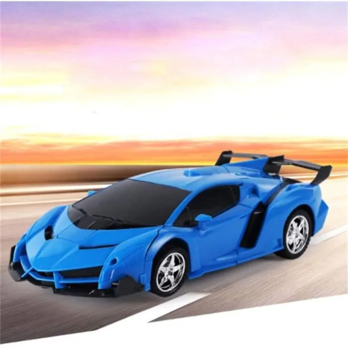 Voiture électrique - Voiture télécommandée 2 en 1 RC voiture conduite - Bleu - Pour enfants de 6 ans et plus-3