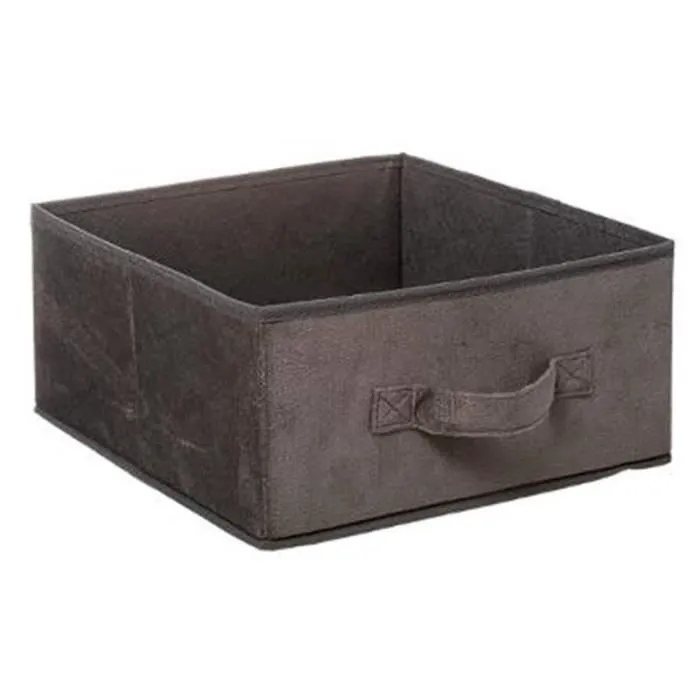 Boîte de Rangement Velours - FIVE - Mix N Modul - Gris Foncé - Polypropylène - 31x31cm-0