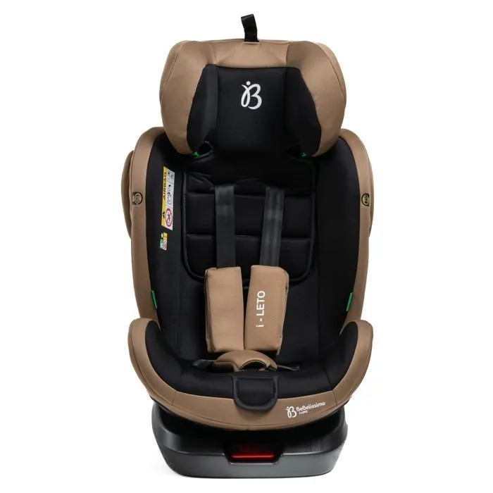 BEBELISSIMO - Siège auto Isofix - pivotant 360 ° - 40-150cm - 0-36kg - i-size - Leto - beige - protections latérales-2