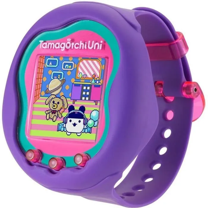 Tamagotchi Uni - Bandai - Modèle Violet - Animal de compagnie virtuel connecté avec bracelet montre-0