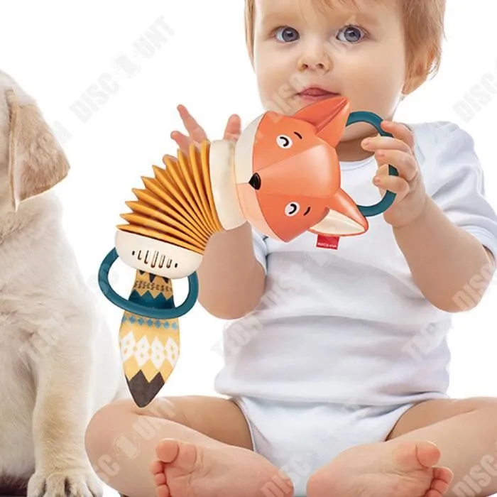 TD® Fox accordéon garçons et filles de 1 an capacité d'exercice pour développer des instruments de musique pour bébé apaiser les jou-1