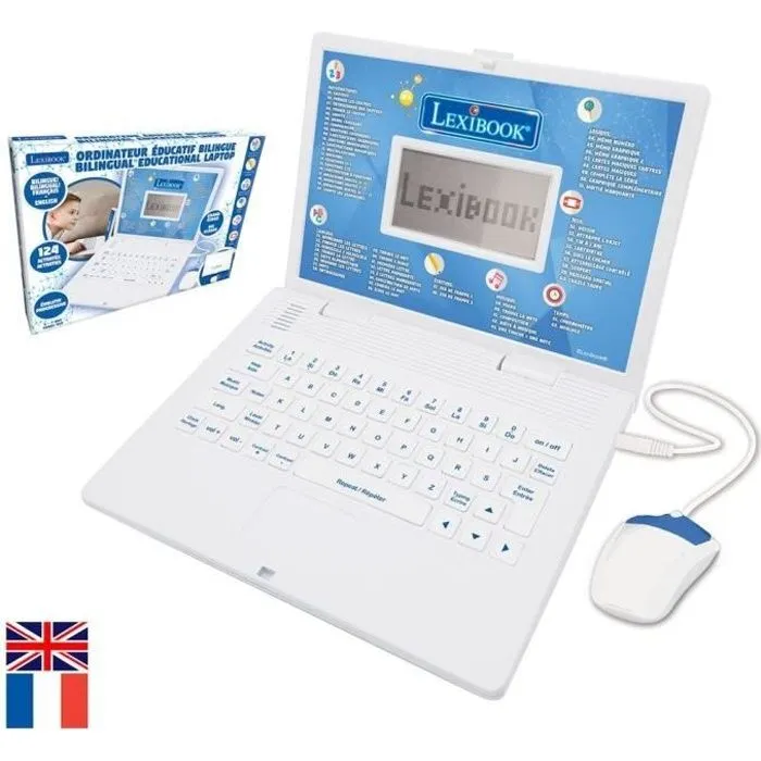 Ordinateur Educatif Bilingue (FR/EN) Enfant - LEXIBOOK - 124 activités-0