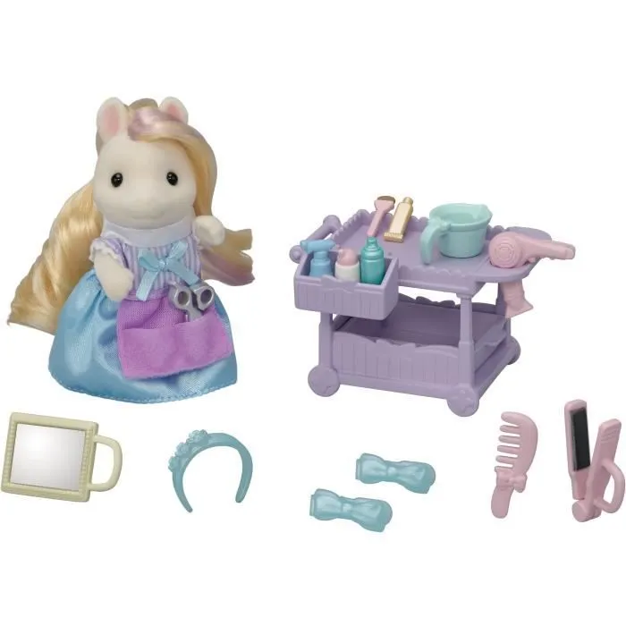 SYLVANIAN FAMILIES - La maman poney et son kit de coiffure-0