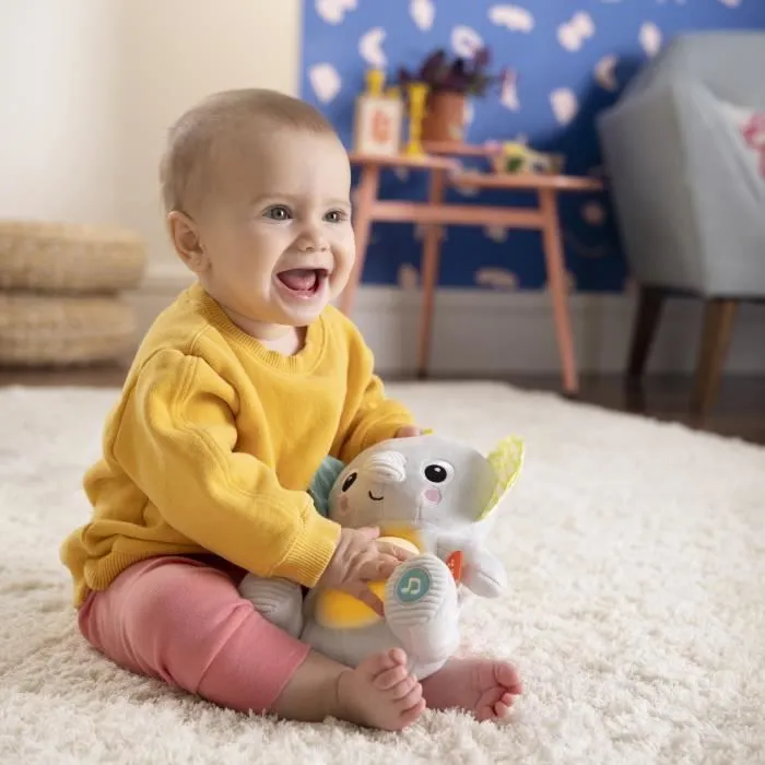 BRIGHT STARTS Jouet peluche éléphant Hug-a-Bye Baby, sons et lumières-1