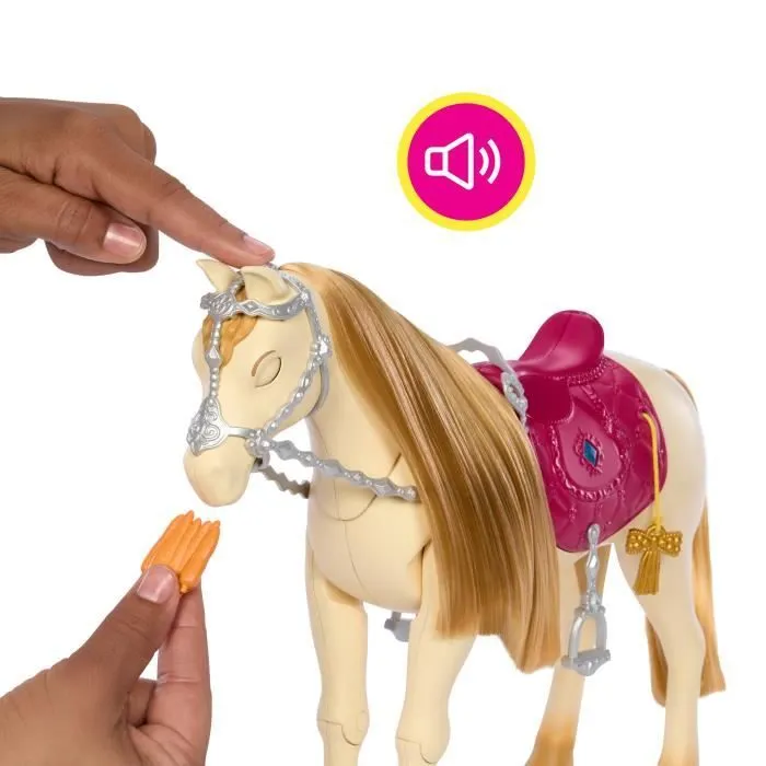LES MYSTÈRES DE BARBIE - À la Poursuite du Cheval Perdu Barbie et son cheval Tornade, HXJ42-5