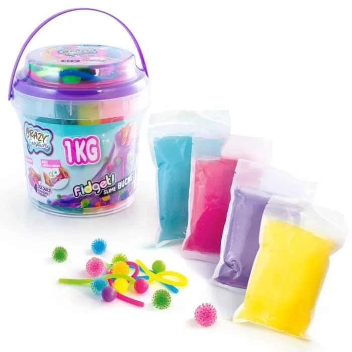 Fidget Slime - Baril de 1kg - Canal Toys - Texture extensible et non collante - Inclus 14 fidget toys-1