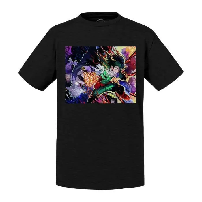 T-shirt Enfant Noir Boku No Hero Academia Manga Anime-0