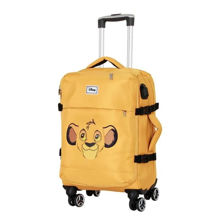 Valise Cabine - Disney - Roi Lion - Souple - Jaune - 4 Roues 360°-0