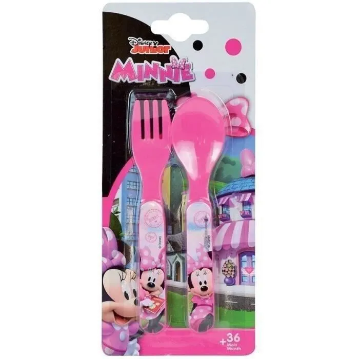 Lot Vaisselle Disney Minnie - FUN HOUSE - 006377 - Verre, Assiette Creuse, Assiette Plate, Gourde, Boîte Goûter et Couverts-6