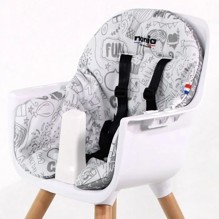 Chaise Haute  evolutive - Dès 6 mois jusqu'à 5 ans - Coussin réversible - Plateau réglable-4