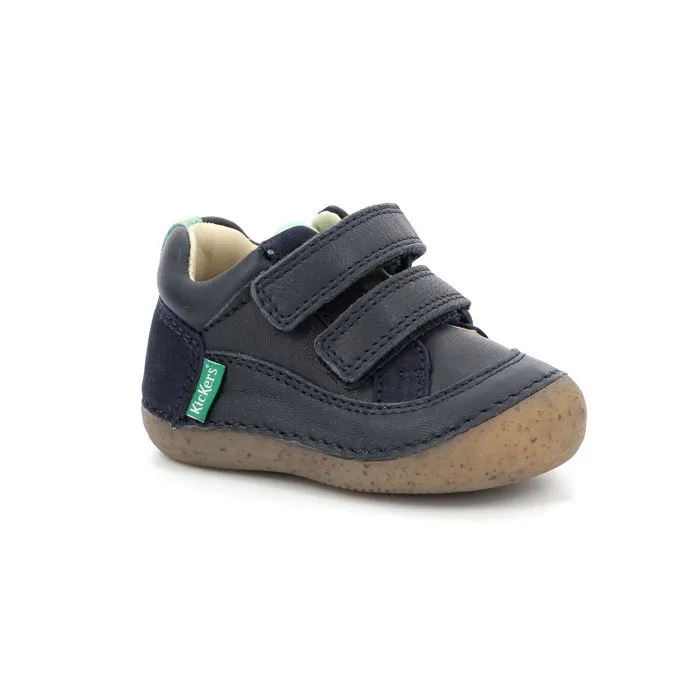 Bottillons - KICKERS - Sostankro - Cuir - Marine - Scratch-1