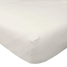 Drap-housse blanc en flanelle grand bonnet 180 g/m² - 150 x 200 cm-0