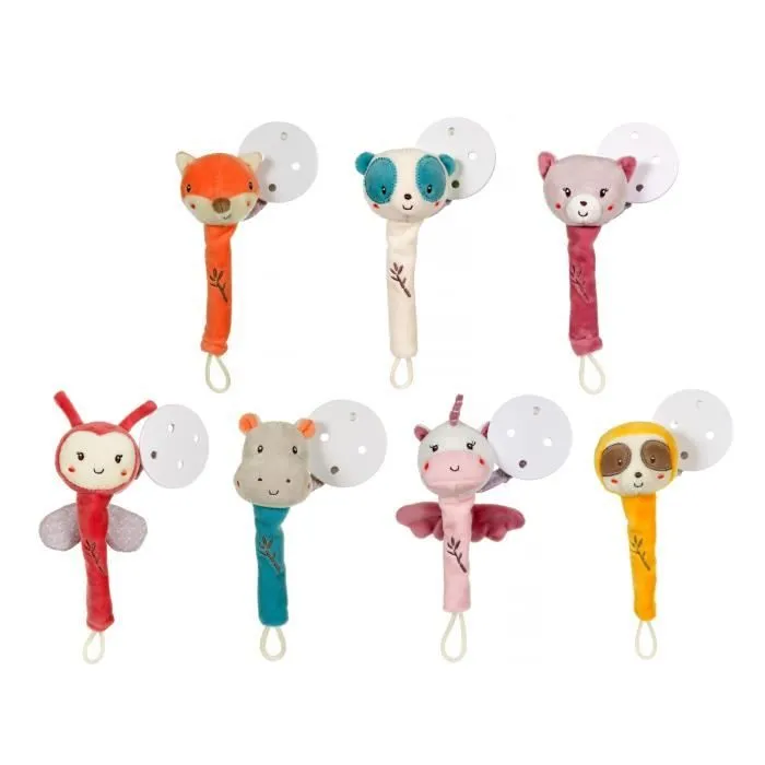 Accroche-tétine "Bamboo" Panda - 13 cm s/carte-1