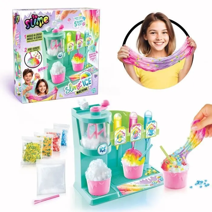 Canal Toys - SO SLIME DIY - Slime Ice Machine- Avec 1 machine, 3 colorants parfumés, des accessoires et décorations - SSC 310-6