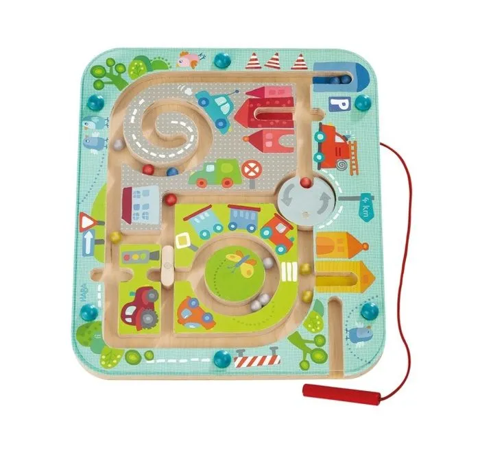HABA - Jeu Magnétique Ville Labyrinthe - à partir de 2 ans, 301056-1