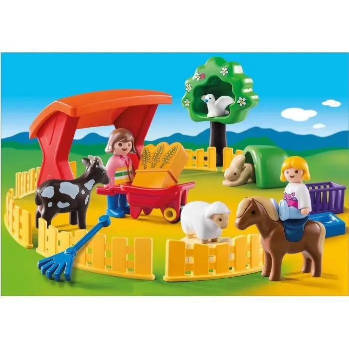PLAYMOBIL 1.2.3. - 6963 - Parc animalier pour enfants de 18 mois et plus-2