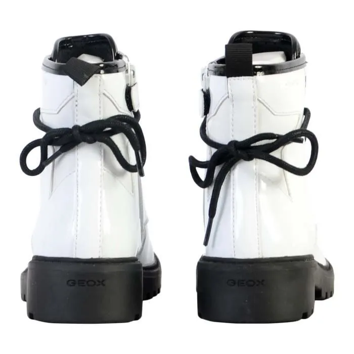 Bottines enfant Geox - Casey - Blanc/Noir - Fermeture à lacets, zip et scratch - Confort exceptionnel-3