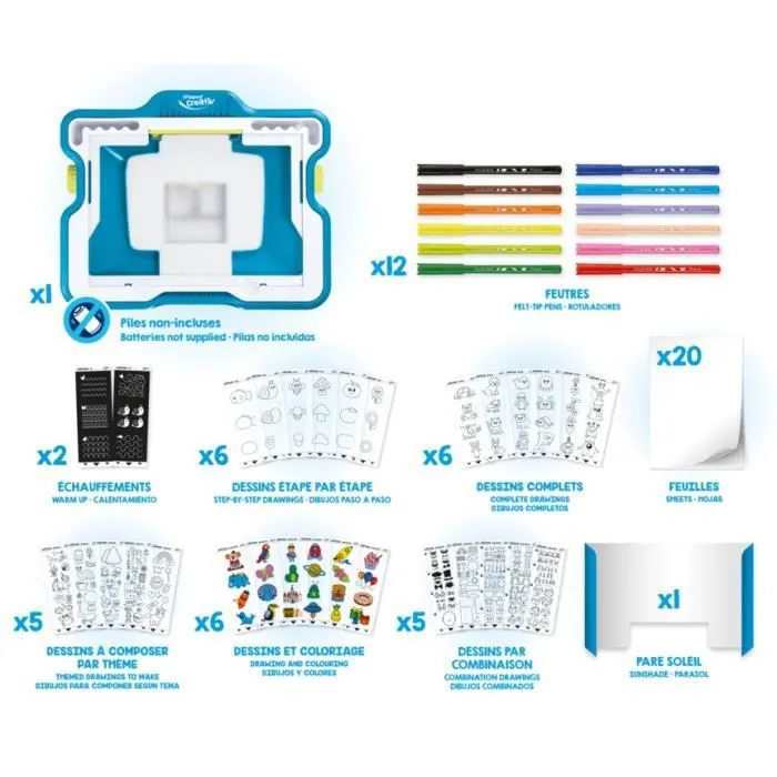 Maped Creativ - Lumiboard - Machine lumineuse pour apprendre à dessiner pour les enfants dès 4 ans-3