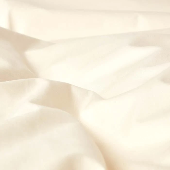 Housse de couette et taies d'oreiller unies coton égyptien 200 fils Crème 200 x 200 cm-2