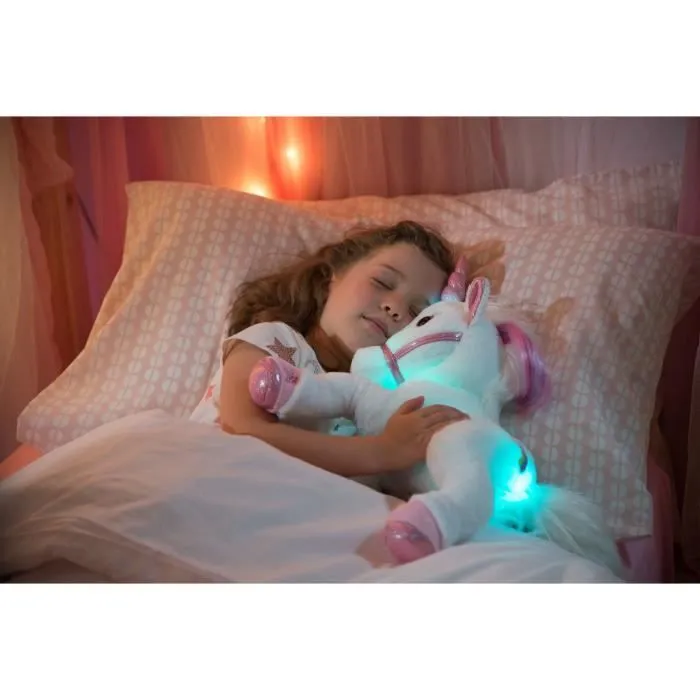 Gipsy Toys - Lica Bella Féerique Et Lumineuse - Peluche Licorne Interactive - 35 cm - Blanc - Rose-4