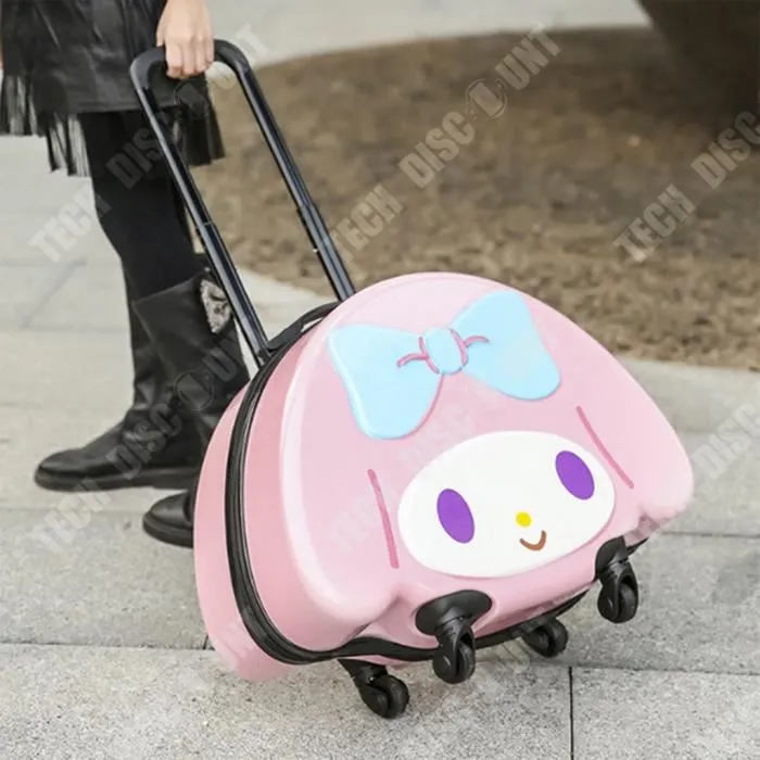 TD® Valise à roulettes universelle 3D anti-éclaboussures amusante pour enfants, valise à roulettes pour enfants de 20 pouces-2