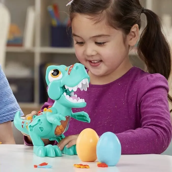 Jouet Play-Doh Dino Crew Croque Dino avec bruits de dinosaure et 3 oeufs de pâte à modeler - à partir de 3 ans-5