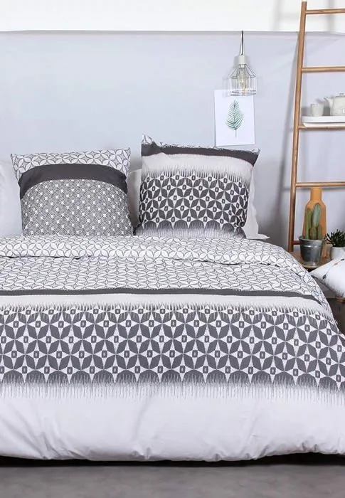 Parure de lit - Botabi - Ethnique - 100% coton - 2 taies d'oreiller - 220x240 cm-1