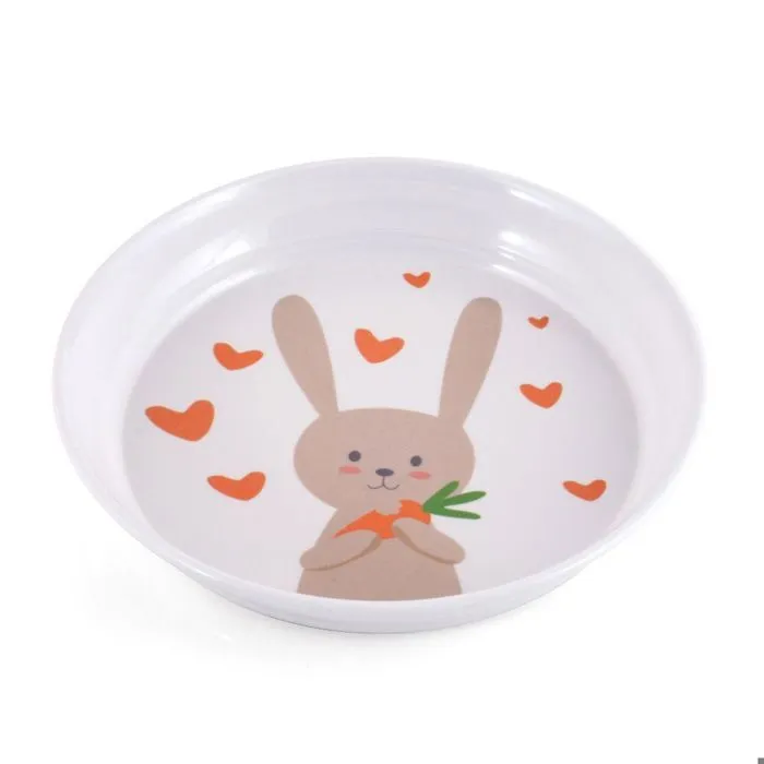 Assiette bébé décor Lapin Gourmet-0