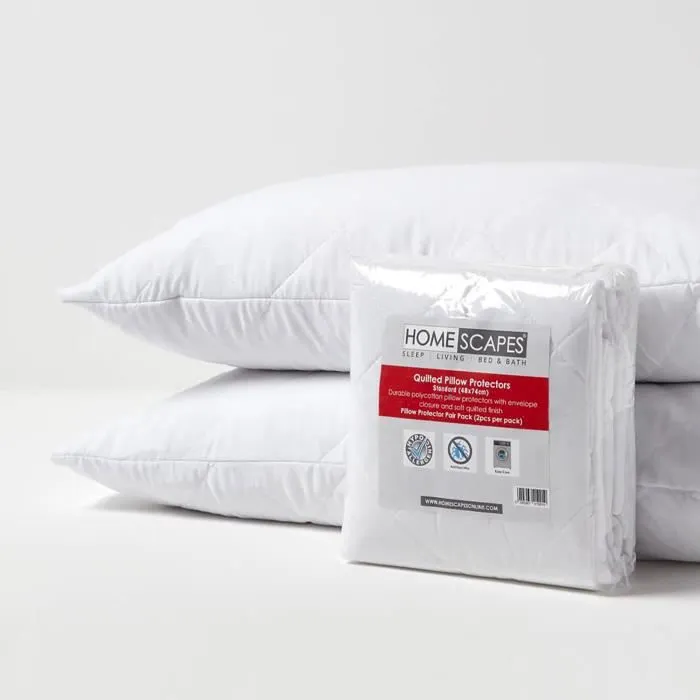Protège oreiller - Non spécifié - Lot de 2 - Poly coton - 50 x 75 cm - Matelassé-0