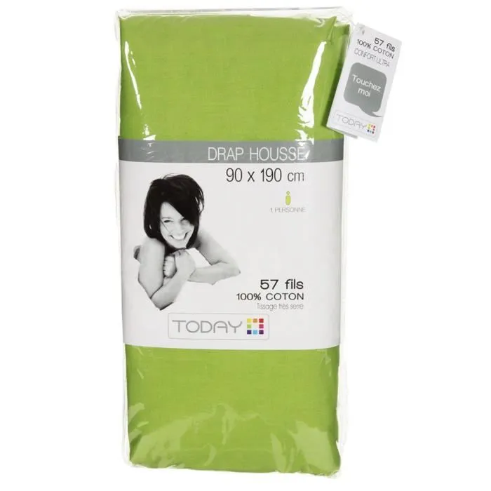Drap housse vert - VERT-1