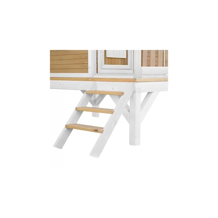 Maison Enfant avec Toboggan Gris - AXI - Tom - Bois - Extérieur-4