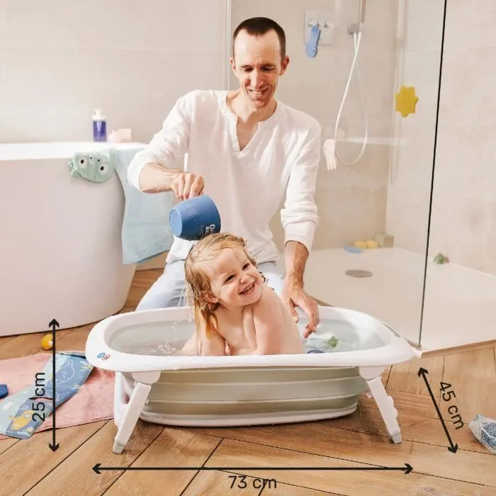 BADABULLE Baignoire pliable, 35L, super compact, bouchon de vidange témoin de chaleur, design ludique-5