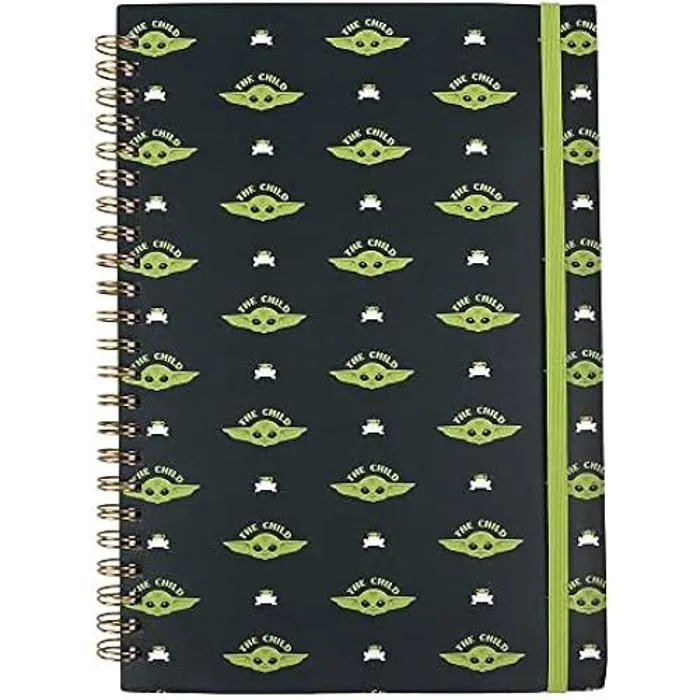 Carnet A5 - STAR WARS - The Child - Motif Snack Time - Souple - Vert - Enfant-0