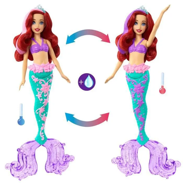Princesse Disney - Ariel Cheveux Fabuleux - Poupées Mannequins - 3 Ans Et +-5