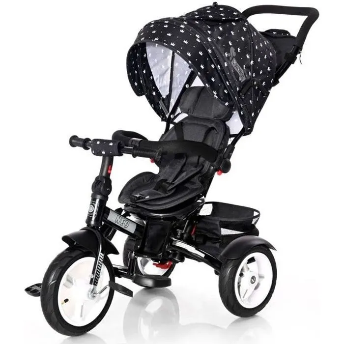Tricycle évolutif bébé/enfant Lorelli NEO - Roues gonflables - Noir-0