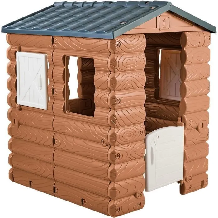 Maisonnette de camping FEBER - FAMOSA - Cottage en bois massif - Pour enfants de 3 ans et plus-0