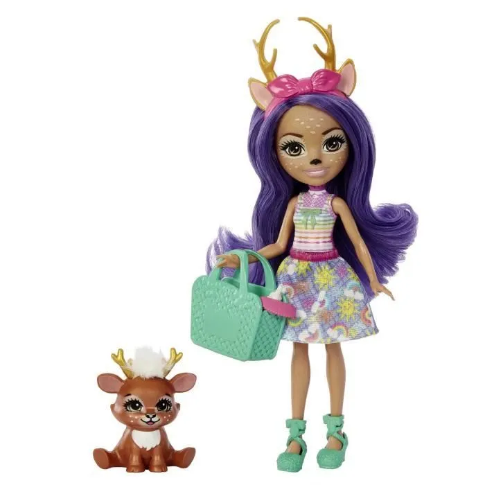Poupée Enchantimals Meilleurs Amis des Bébés avec 4 animaux et accessoires - HLK84-2