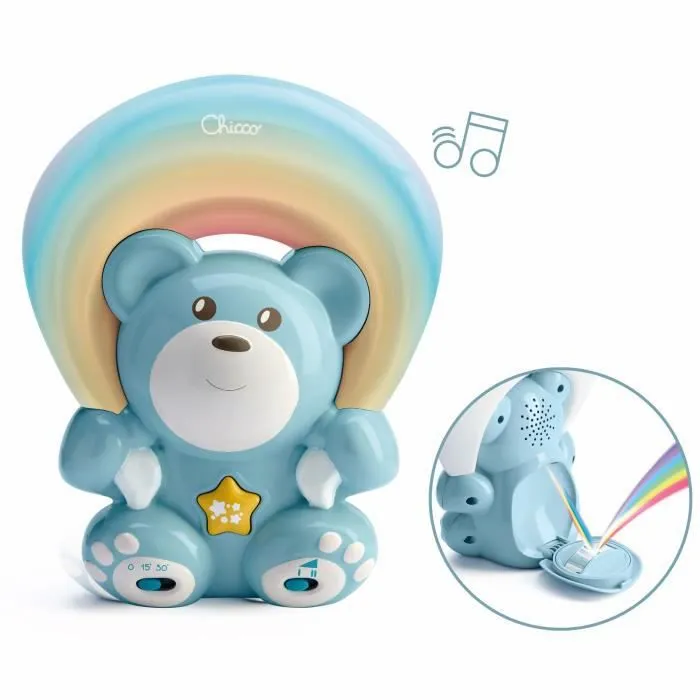 CHICCO Ourson Arc en ciel projecteur Bleu-1