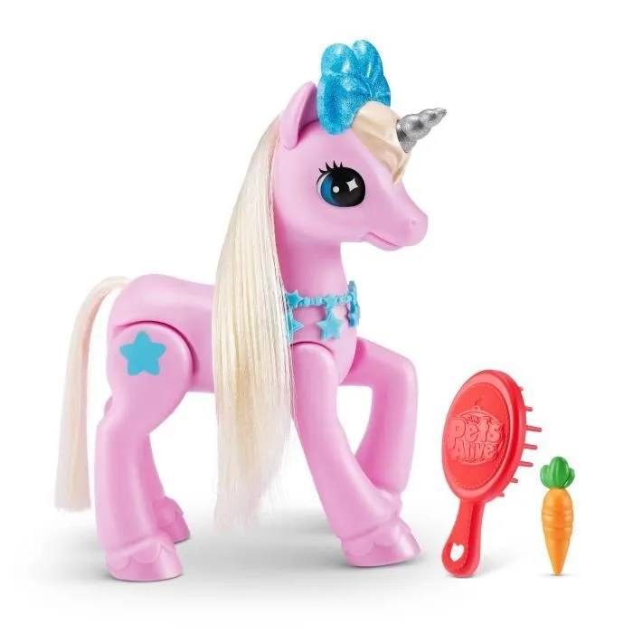 Licorne Interactif - ZURU - My Magical Unicorn Pets Alive - 13 interactions et jeux pour découvrir la magie de ta licorne-4