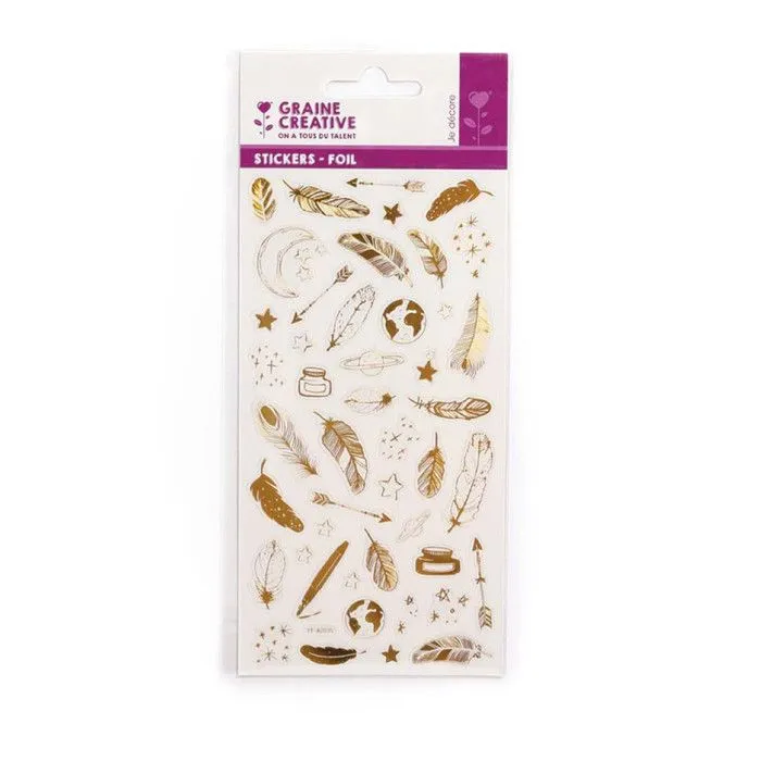 Stickers Transparent Foil Or Plumes-0